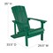 Flash Furniture 2 Green Adirondack Chairs & Star and Moon Fire Pit JJ-C145012-32D-GRN-GG - alternate 7